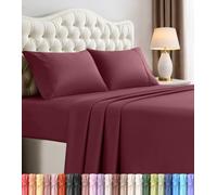 Utopia Bedding Full Bed Sheets Set - 4 Piece Bedding - Brushed Microfiber - Shrinkage and Fade Resistant - Easy Care (Full, Burgundy)