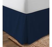 Utopia Bedding Full Bed Skirt - Soft Quadruple Pleated Ruffle - Easy Fit with 16 Inch Tailored Drop - Hotel Quality, Shrinkage and Fade Resistant (Full, Navy)