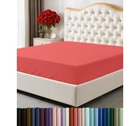 Utopia Bedding Full Fitted Sheet - Bottom Sheet - Deep Pocket - Soft Microfiber -Shrinkage and Fade Resistant-Easy Care -1 Fitted Sheet Only (Coral)