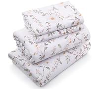 Utopia Bedding Full Sheet Set, Soft Microfiber 4 Piece Bed Sheets with 15" Deep Pocket - Easy Care Brushed Microfiber (Vintage - Floral)