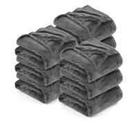 Utopia Bedding Grey Fleece Blanket [Queen - 228 x 228 cm] Soft Cosy fluffy 300 GSM Blankets for Bed, Sofa & Couches (Pack of 9)