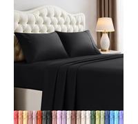 Utopia Bedding King Bed Sheets Set - 4 Piece Bedding - Brushed Microfiber - Shrinkage and Fade Resistant - Easy Care (King, Black)