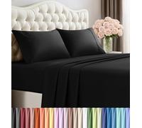 Utopia Bedding King Bed Sheets Set - 4 Piece Bedding - Brushed Microfiber - Shrinkage and Fade Resistant - Easy Care (King, Black)