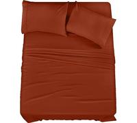 Utopia Bedding King Bed Sheets Set - 4 Piece Bedding - Brushed Microfiber - Shrinkage and Fade Resistant - Easy Care (King, Terracotta Orange)