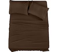 Utopia Bedding King Bed Sheets Set - 4 Piece Bedding - Brushed Microfiber - Shrinkage and Fade Resistant - Easy Care (King, Brown)