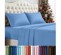 Utopia Bedding King Bed Sheets Set - 4 Piece Bedding - Brushed Microfiber - Shrinkage and Fade Resistant - Easy Care (King, Dutch Blue)