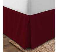 Utopia Bedding King Bed Skirt - Soft Quadruple Pleated Ruffle - Easy Fit with 16 Inch Tailored Drop - Hotel Quality, Shrinkage and Fade Resistant (King, Burgundy)