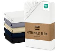 Utopia Bedding King Fitted Sheet, White - Up to 12 Inch (30cm) Deep - Easy Care - Soft Brushed Microfibre Fabric - Shrinkage and Fade Resistant - Oeko-Tex Certified - Bottom Sheet