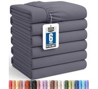 Utopia Bedding King Fitted Sheets - Bulk Pack of 6 Bottom Sheets - Soft Brushed Microfiber - Deep Pockets - Shrinkage & Fade Resistant - Easy Care (Grey)