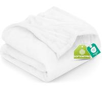 Utopia Bedding Fleece King Blanket, Soft, Cosy 300 GSM Fluffy Blankets For Sofas, Bed, Couches [White, 259x228 cm]