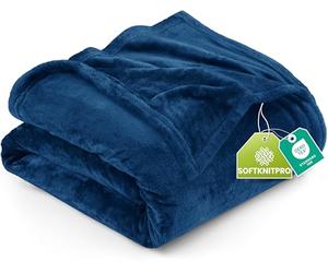 Utopia Bedding King Fleece Blanket 259x228cm 300GSM - Extra Large Soft Fluffy Versatile Luxury Decorative Throws For Sofa, Bed & Settees - Warm Breathable Cosy Gift For Men & Women, Navy