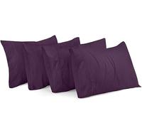 Utopia Bedding King Pillow Cases - 4 Pack - Envelope Closure - Soft Brushed Microfiber Fabric - Shrinkage and Fade Resistant Pillow Covers King Size 20 X 40 Inches (Purple)