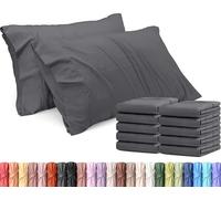 Utopia Bedding King Pillow Cases - Pack of 12 - Envelope Closure - Soft Brushed Microfiber Fabric - Shrinkage and Fade Resistant Pillow Covers - King Size 20 X 40 Inches (Grey)