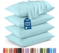 Utopia Bedding King Pillow Cases - Pack of 4 - Envelope Closure - Soft Brushed Microfiber Fabric - Shrinkage and Fade Resistant Pillow Covers King Size 20 X 40 Inches (Spa Blue)