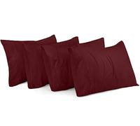 Utopia Bedding King Pillow Cases - Pack of 4 - Envelope Closure - Soft Brushed Microfiber Fabric - Shrinkage and Fade Resistant Pillow Covers King Size 20 X 40 Inches (Burgundy)