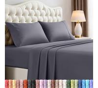 Utopia Bedding King Sheet Set - 4 Piece Ultra Soft Brushed Microfiber Bed Sheets - Hotel Style Luxury with Deep Pockets for a Secure Fit - Easy Care and Long Lasting Durability (Grey)