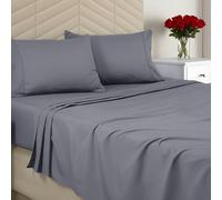 Utopia Bedding King Sheet Set - Brushed Microfiber - Soft Bed Sheets for King Size Bed - Includes 1 Fitted, 1 Flat, & 2 Pillow Cases - Deep Pocket (Grey)