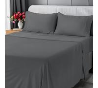 Utopia Bedding King Sheet Set - Jersey Knit Sheets 4 Piece - Cotton - Soft T-Shirt Stretchy Sheets (Heather Dark Grey)