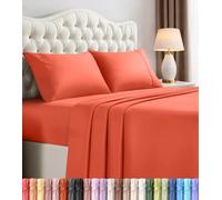 Utopia Bedding King Sheets - 4 Piece Bedding - Brushed Microfiber - Shrinkage and Fade Resistant - Easy Care (King, Coral)