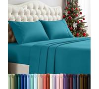 Utopia Bedding King Bed Sheets Set - 4 Piece Bedding - Brushed Microfiber - Shrinkage and Fade Resistant - Easy Care (King, Denim Blue)