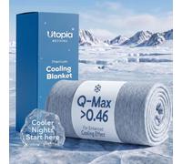 Utopia Bedding King Size Cooling Blanket Made from Lightweight Nylon, Breathable Summer Blanket for Soft Comfort, Travel-Friendly, Perfect for Hot Nights (Blue, 228x258 cm)