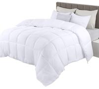 Utopia Bedding King Size Duvet, Box Stitched Solid King Duvet, 10.5 TOG Quilt King Size with Corner Tabs (White, 10.5 Tog - King)