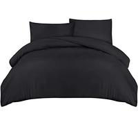 Utopia Bedding King Size Duvet Cover - Pack of 8 - Soft Microfibre Polyester - Bedding Quilt Cover Set, with Pillow cases (Black)