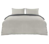 Utopia Bedding King Size Duvet Cover - Pack of 8 - Soft Microfibre Polyester - Bedding Quilt Cover Set, with Pillow cases (Grey/Light Grey)