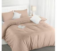 Utopia Bedding King Size Duvet Cover - Soft Microfibre Polyester Duvet Cover Sets with Pillow cases - Bedding Quilt Cover Set (Beige)
