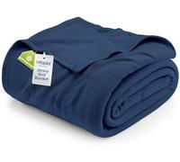 Utopia Bedding Knit Blanket Queen Size (90x90 Inches, Navy) Soft Lightweight Jersey Breathable Sweatshirt Blanket for Bed,Couch & Sofa