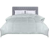 Utopia Bedding Lightweight 4.5 Tog Double Size Duvet with Corner Tabs, Microfiber Soft Breathable Duvet (Light Grey, Double)