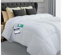 Utopia Bedding Lightweight Comforter, 220 x 230cm for 135/150 Bed, Silicone Hollow Fiber Filling, Microfibre Duvet with Corner Tabs (White)