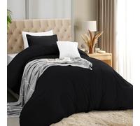 Utopia Bedding Lightweight Duvet Quilt Cover Set with 50x65 cm Pillow cases, 170x220 cm - Soft Microfibre Polyester (Black)
