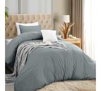 Utopia Bedding Lightweight Duvet Quilt Cover Set with 50x65 cm Pillow cases, 170x220 cm - Soft Microfibre Polyester (Grey)