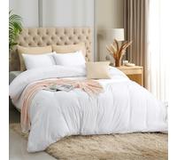 Utopia Bedding Lightweight Duvet Quilt Cover Set with 50x90 cm Pillow cases, 220x265 cm - Soft Microfibre Polyester (White)