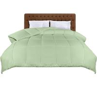 Utopia Bedding Lightweight Quilted Duvet 135x200 cm, 200 GSM Polyester Filling, Soft Summer Duvet with Corner Labels, Box Stitched Alternative (Sage Green)