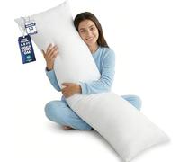 Utopia Bedding Long Body Pillow, Bolster, Double 4Ft 6 inch, White