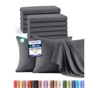 Utopia Bedding Pack of 12 Pillowcases, Standard 50x75cm, Grey | Ultra Soft Hotel Quality Pillow cases, OEKO-TEX Certified, Envelope Closure, Wrinkle & Fade Resistant Pillow covers
