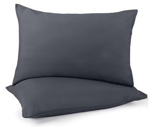 Utopia Bedding - Pillow Cases 2 Pack - 60 x 60 cm - 100% Brushed Microfiber Pillowcases with Envelope Closure - Wrinkle, Fade, Stain Resistant Pillow Cases - Grey