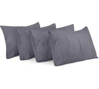 Utopia Bedding - Pillow Cases 4 Pack - 40 x 60 cm - 100% Brushed Microfiber Pillowcases with Envelope Closure - Wrinkle, Fade, Stain Resistant Pillow Cases - Grey