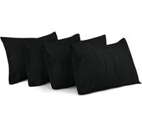 Utopia Bedding - Pillow Cases 4 Pack - 40 x 80 cm - 100% Brushed Microfiber Pillowcases with Envelope Closure - Wrinkle, Fade, Stain Resistant Pillow Cases - Black