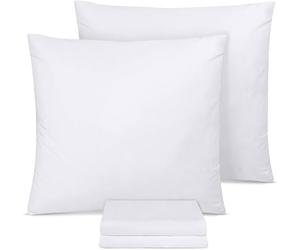 Utopia Bedding - Pillow Cases 4 Pack - 60 x 60 cm - 100% Brushed Microfiber Pillowcases with Envelope Closure - Wrinkle, Fade, Stain Resistant Pillow Cases - White