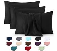 Utopia Bedding - Pillow Cases 4 Pack - King Size 50x90 cm - 100% Brushed Microfiber Pillowcases with Envelope Closure - Wrinkle, Fade, and Stain Resistant Pillow Cases - Black