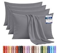 Utopia Bedding - 4 Pack Pillow Cases - OEKO-TEX - Standard Size 50x75 cm - 100% Brushed Microfiber Pillowcases with Envelope Closure, pillows not included - Wrinkle, Fade, & Stain Resistant - Grey