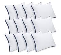 Utopia Bedding Pillows 12 Pack Queen Size, (Navy) Luxury Hotel Quality Pillows, Brushed Fabric, Bed Pillow for Back, Stomach or Side Sleepers - 18 x 26 inch / 45 x 66 cm