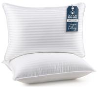 Utopia Bedding Pillows 2 Pack, (Queen) Polycotton Cover Hotel Quality Luxury Bed Pillow for Back, Stomach or Side Sleepers