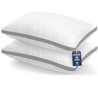 Utopia Bedding Pillows 2 Pack Standard Size, (Grey) Luxury Hotel Quality Pillows, Brushed Fabric, Bed Pillow for Back, Stomach or Side Sleepers - 20 x 30 inch / 50 x 75 cm