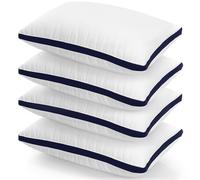 Utopia Bedding Pillows 4 Pack Standard Size, (Navy) Luxury Hotel Quality Pillows, Brushed Fabric, Bed Pillow for Back, Stomach or Side Sleepers - 20 x 30 inch / 50 x 75 cm
