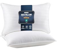 Utopia Bedding Premium Pillows, Hotel Quality Pillows, Luxury Bed Pillow for Back, Stomach or Side Sleepers (2, White, Standard)