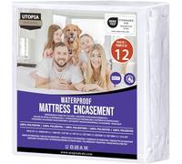 Utopia Bedding Premium Waterproof Mattress Encasement Single Bed (90 x 190 x 30 cm) Pack of 12, Zippered Mattress Protector, Bed Bug and Dust Mite Proof Mattress Cover, White